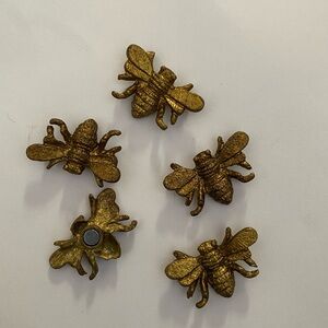 🐝🐝🐝SET OF BEE MAGNETS BRASS CUTE BEES 🐝🐝🐝